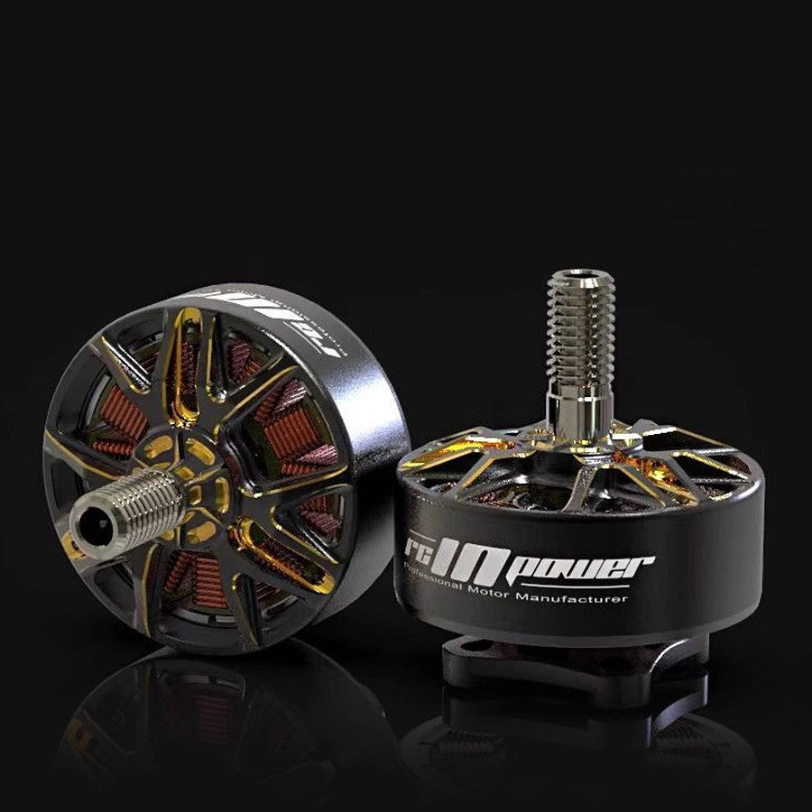 RCINPOWER GTS V4 2207 1600KV BRUSHLESS FPV DRONE MOTOR - BLACK/GOLD FPVSTORERC