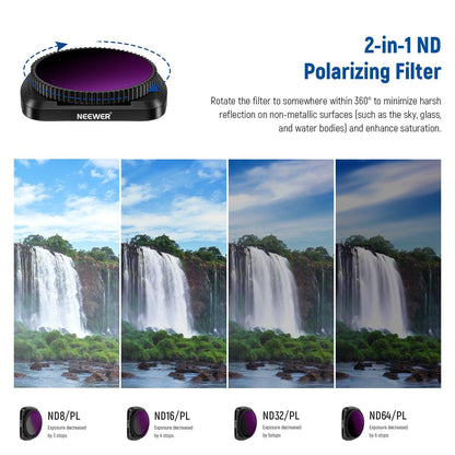 NEEWER 4 Pack Magnetic ND/PL Filter Kit For DJI Osmo Pocket Camera NEEWER