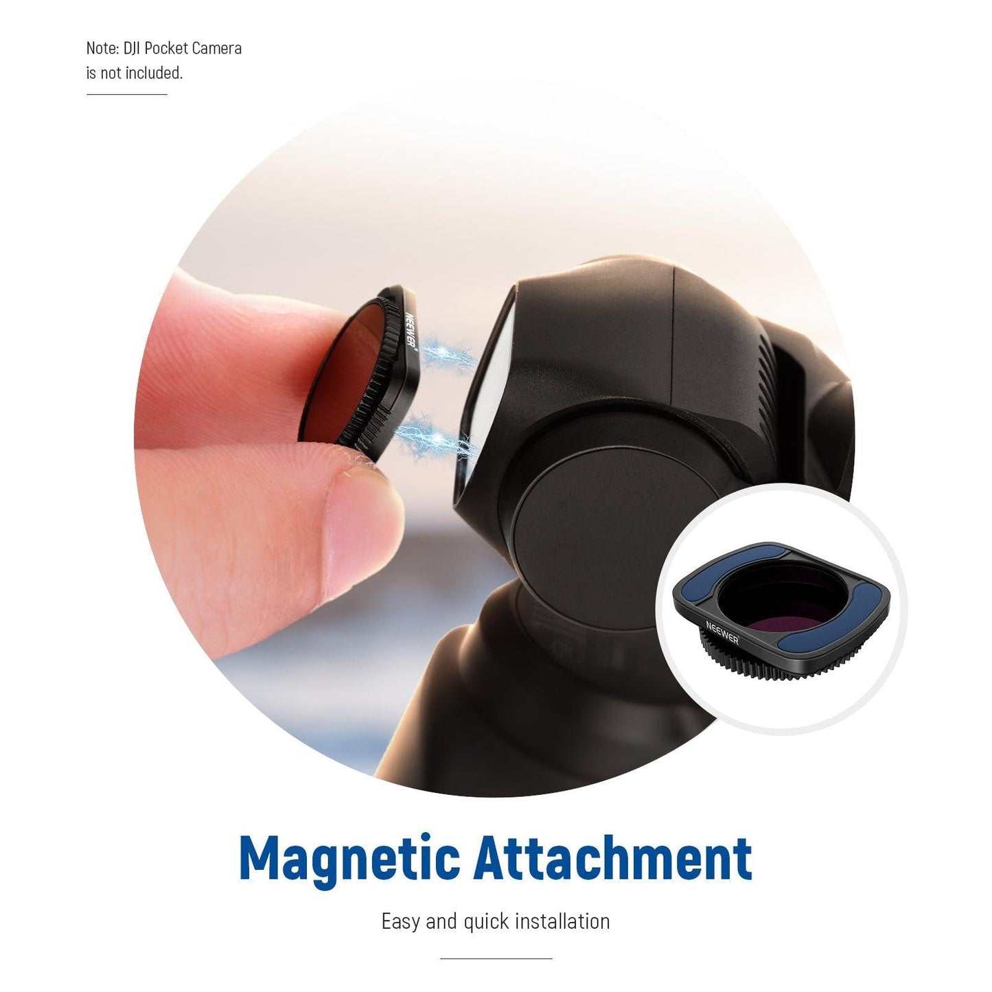 NEEWER 4 Pack Magnetic ND/PL Filter Kit For DJI Osmo Pocket Camera NEEWER