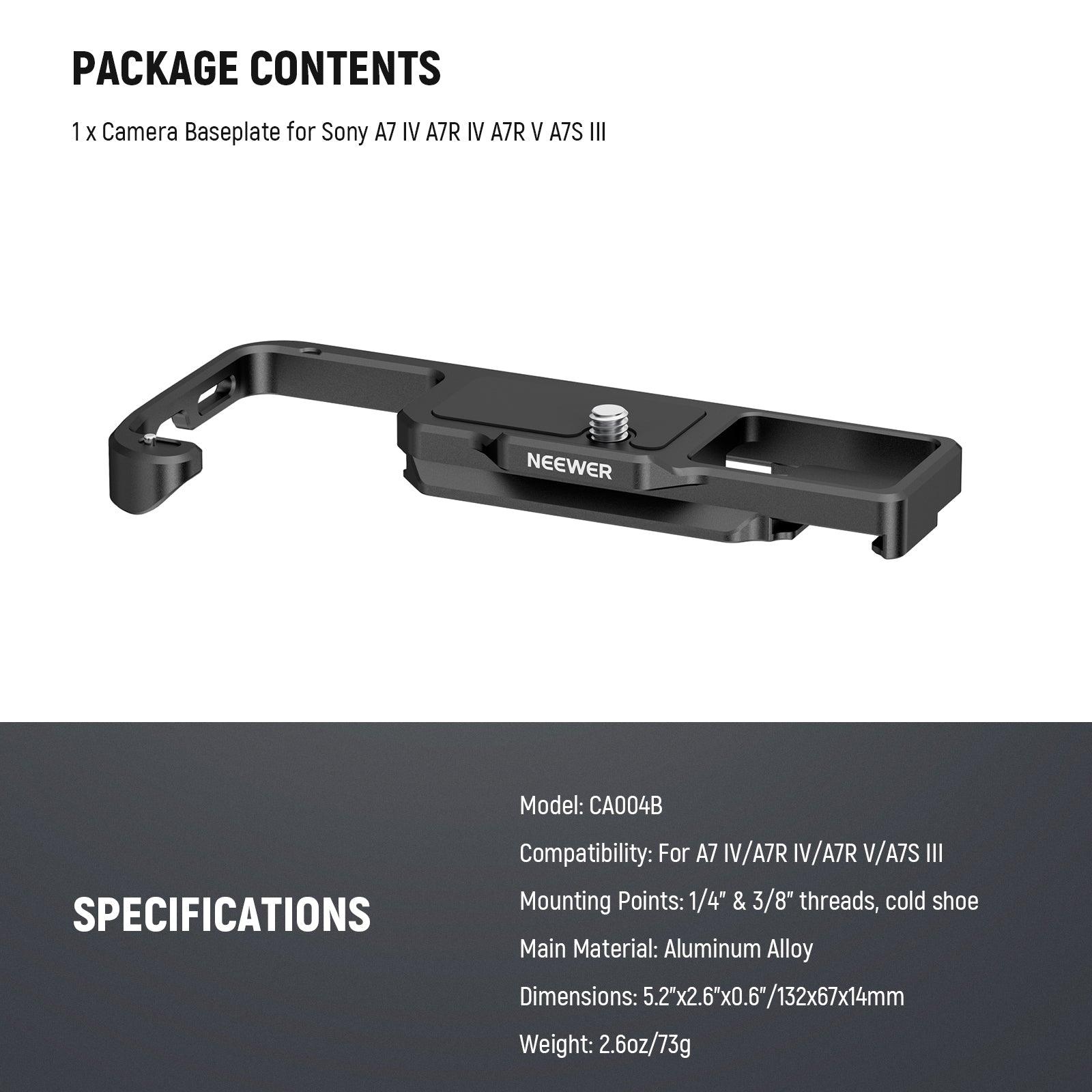 NEEWER CA004B Camera Baseplate for Sony A7 IV A7R IV A7R V A7S IIIDJI Gimbal NEEWER