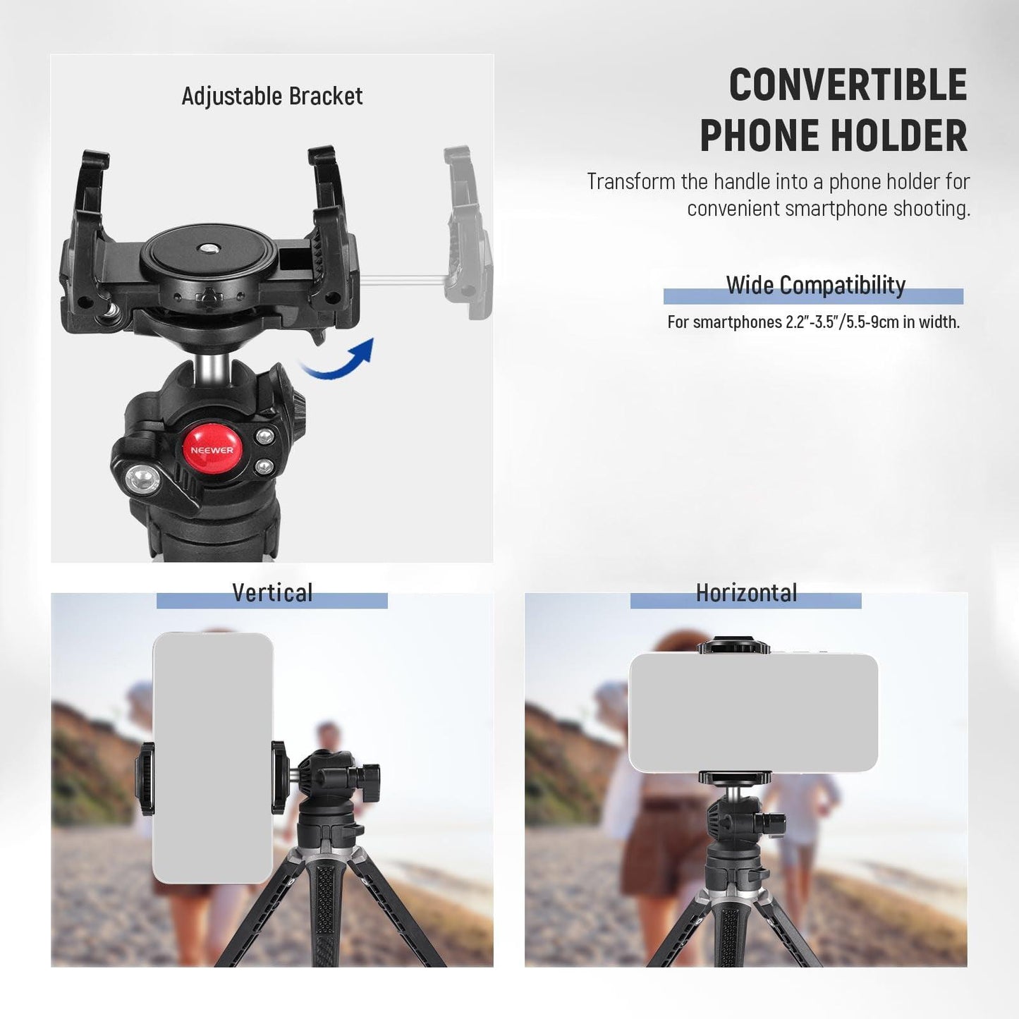 NEEWER TS006 Mini Camera Tripod Compatible with GoPro/iPhone NEEWER