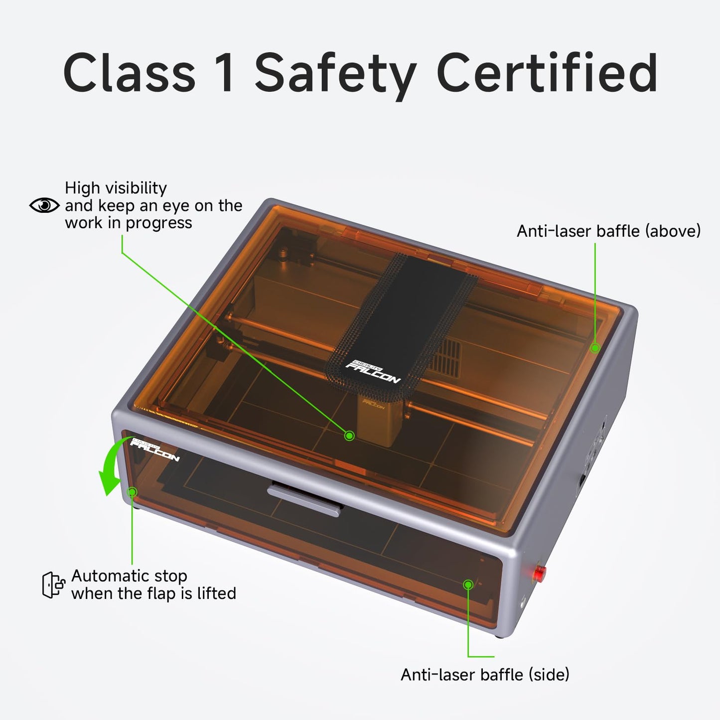 Creality Falcon A1 10W Laser Engraver, Enclosed Laser Cutter with Air Assist, HD Camera Positioning, Beginner-friendly, Class 1 Safety Laser Engravering Machine for Wood and Metal, Acrylic WREKD