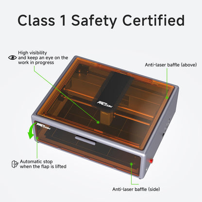 Creality Falcon A1 10W Laser Engraver, Enclosed Laser Cutter with Air Assist, HD Camera Positioning, Beginner-friendly, Class 1 Safety Laser Engravering Machine for Wood and Metal, Acrylic WREKD
