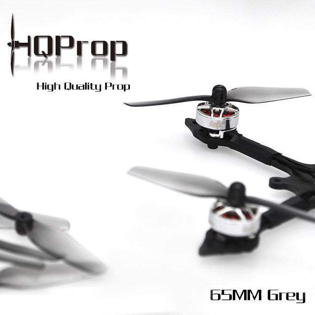 HQ Micro Prop 65MM  Grey  (5CW+5CCW)-Poly Carbonate-1.5MM Shaft FPVSTORERC