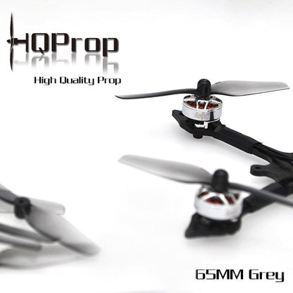 HQ Micro Prop 65MM  Grey  (5CW+5CCW)-Poly Carbonate-1.5MM Shaft FPVSTORERC
