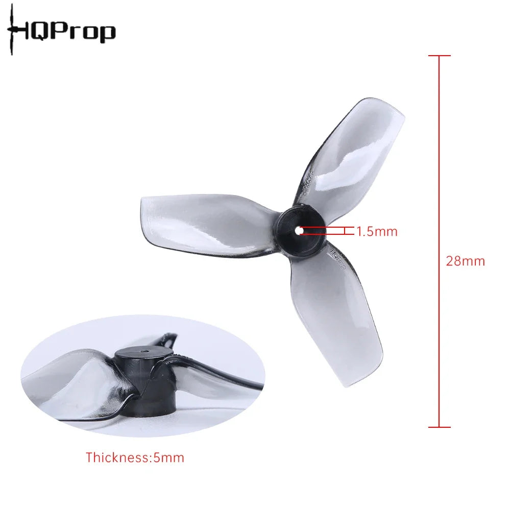 HQ Micro Whoop Prop 31MMX3 (2CW+2CCW)-Poly Carbonate-1MM Shaft FPVSTORERC
