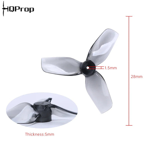 HQ Micro Whoop Prop 31MMX3 (2CW+2CCW)-Poly Carbonate-1MM Shaft FPVSTORERC