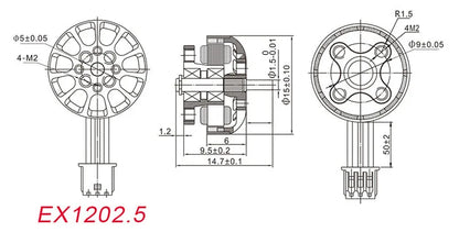 Happymodel EX1202.5 1202.5 6400KV 8000KV 11000KV 2-3S Brushless Motor FPVSTORERC