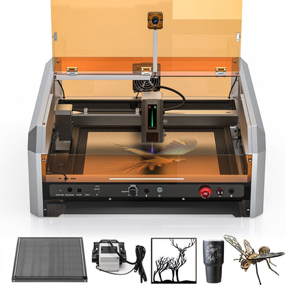 L8 Laser Engraver Machine, 20W/40W Power, 40000mm/min High Speed All-in-one, Air Assist, Lightburn Camera WREKD