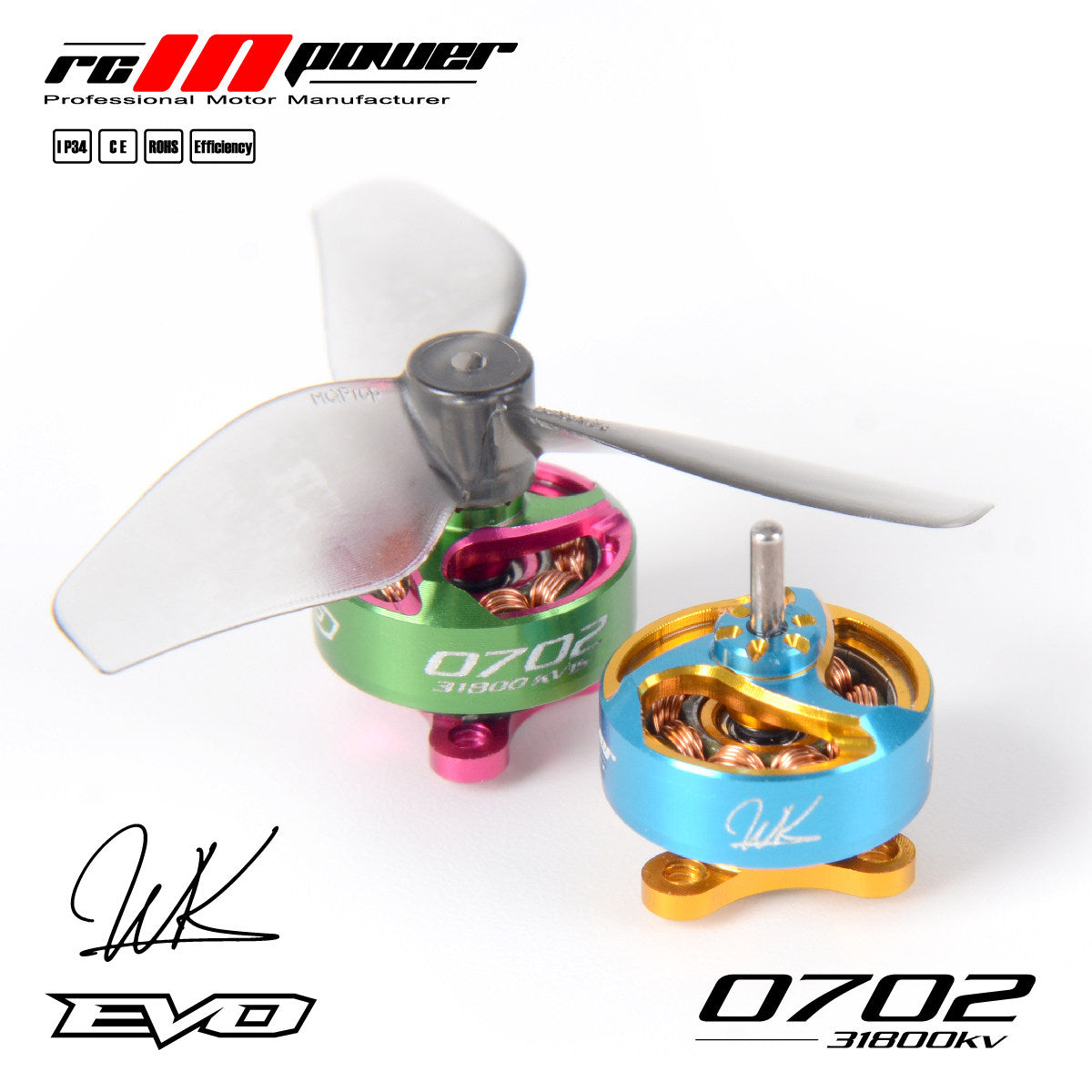 RCinPower Evo 0702 - 31800KV 1S FPV Micro Brushless Motor FPVSTORERC