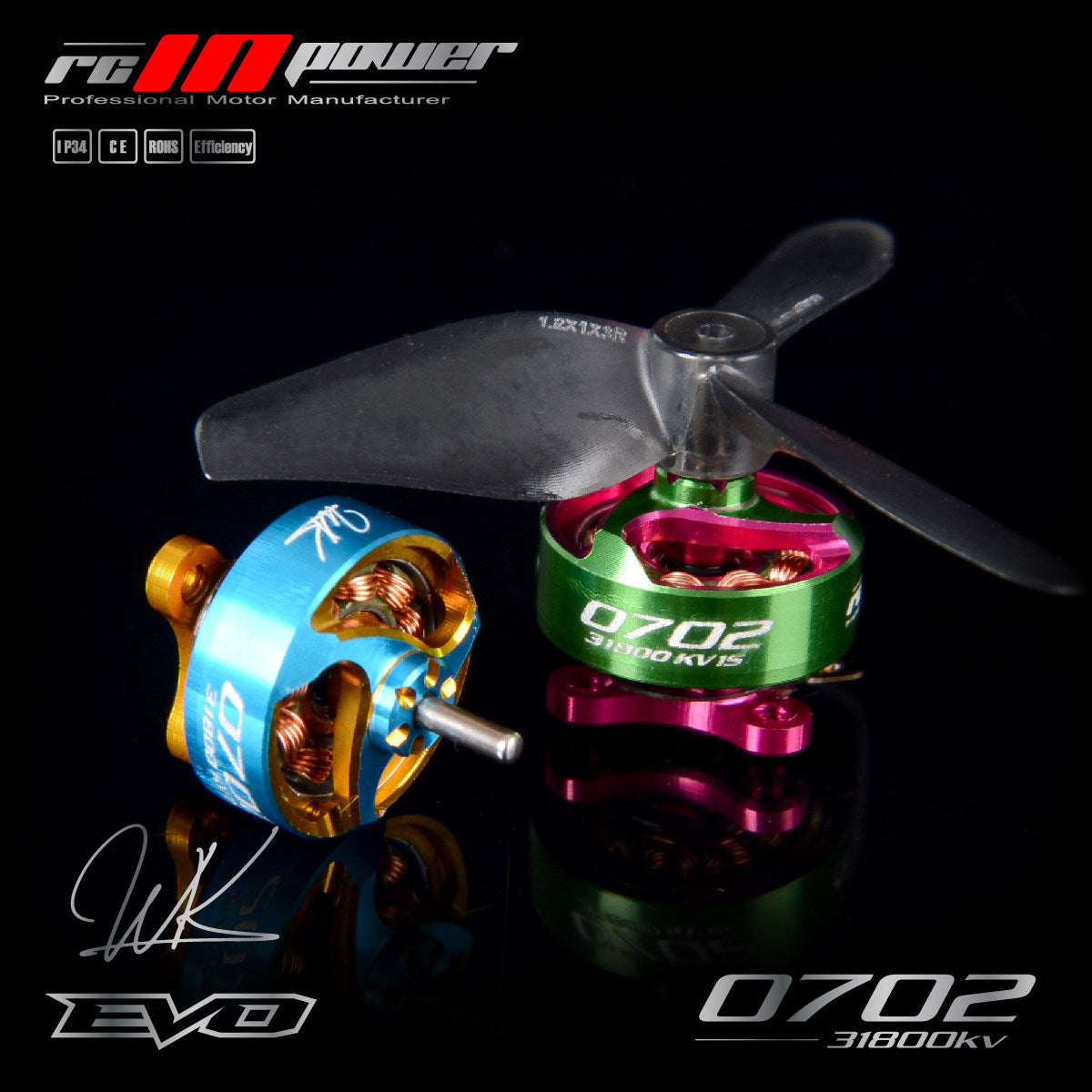 RCinPower Evo 0702 - 31800KV 1S FPV Micro Brushless Motor FPVSTORERC