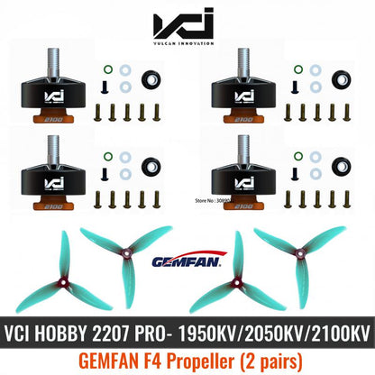 VCI HOBBY 2207 PRO 1950KV 2050KV 2100KV 6S FPV Brushless Motor FPVSTORERC
