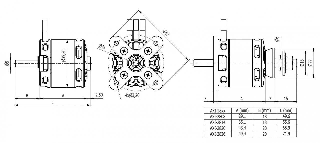 AXI 2808/20 GOLD LINE V3
