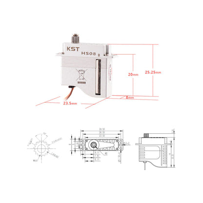 KST HS08B V6.0 HV Micro Servo – 6.0Kgf.cm 0.09sec