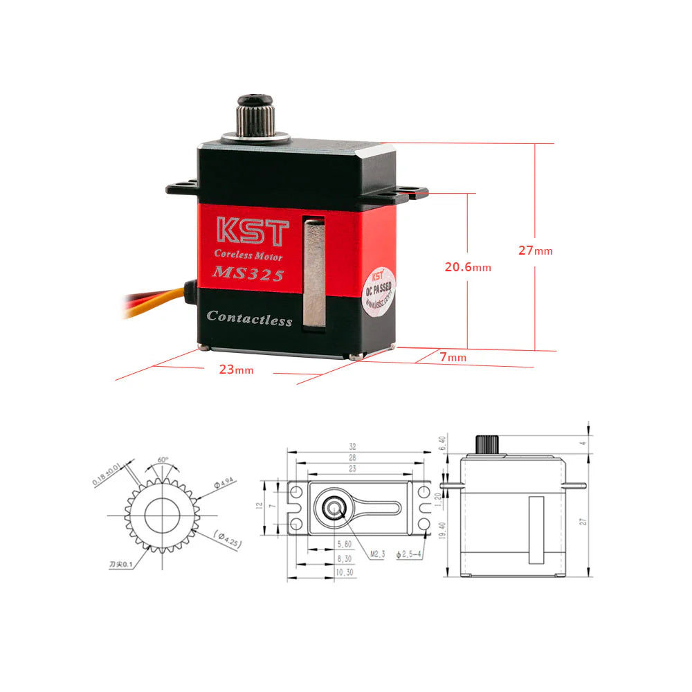 KST MS325 HV Micro Servo – 5.2Kgf.cm 0.07sec