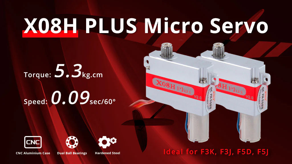 KST X08H Plus V2.0 Horizontal Lug Micro Servo 5.3Kgf.cm 0.09sec 9.5g 8mm
