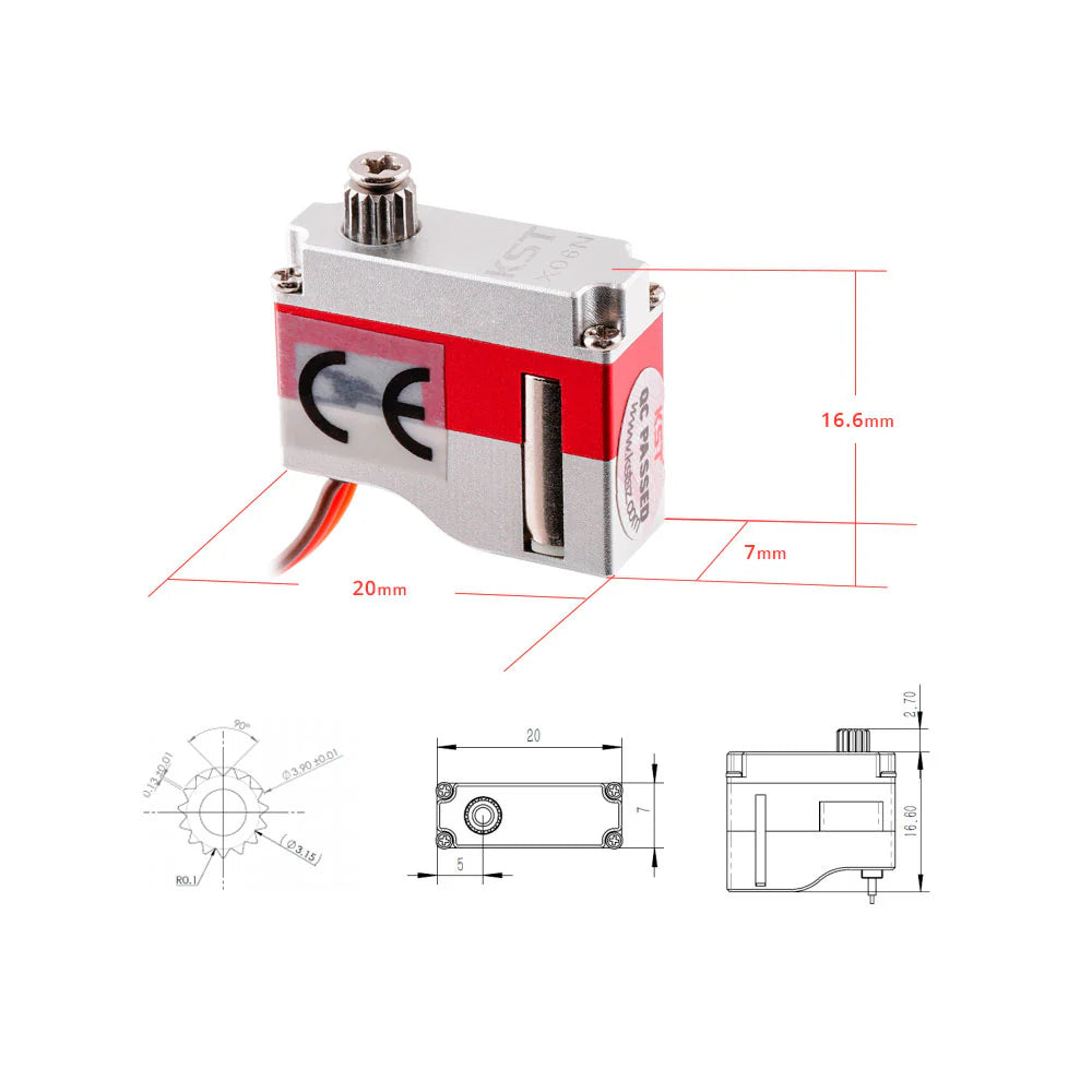 KST X06N V6.0 HV Micro Servo – 1.8Kgf.cm 0.07sec