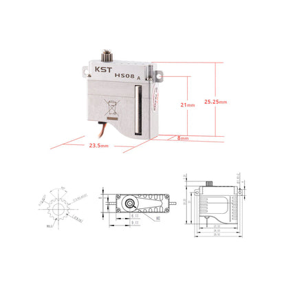 KST HS08A HV Digital Metal Gear Micro Servo – 6.0Kgf.cm 0.09sec