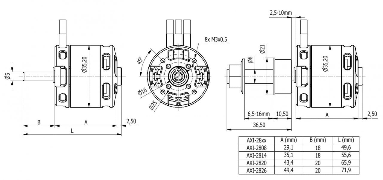 AXI 2814/6D GOLD LINE V3