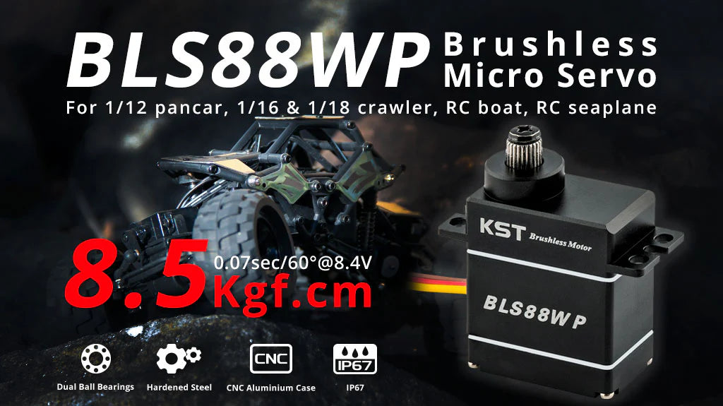 KST BLS88WP Waterproof Brushless Micro Servo 8.5kg.cm 0.07sec 8.4V