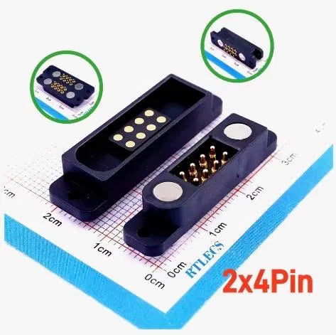 Magnetic Male-Female Connector 2x4 Pin
