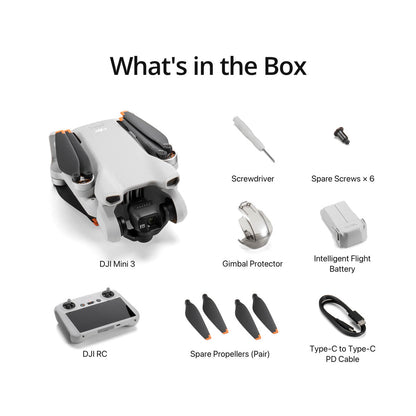 DJI Mini 3 (DJI RC) Camera Drone 4k HDR 38-min Flight Time Vertical Shooting DJI