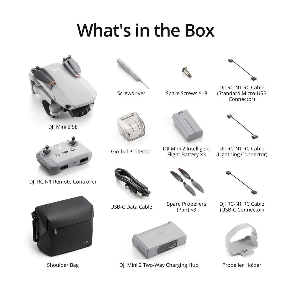 DJI Mini 2 SE Fly More Combo Camera Drone 31-min Under 249 g Extra Batteries DJI