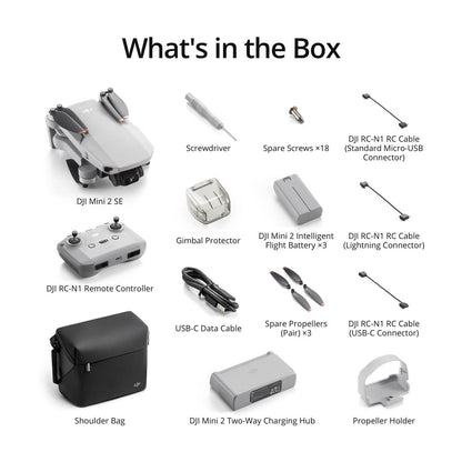 DJI Mini 2 SE Fly More Combo Camera Drone 31-min Under 249 g Extra Batteries DJI